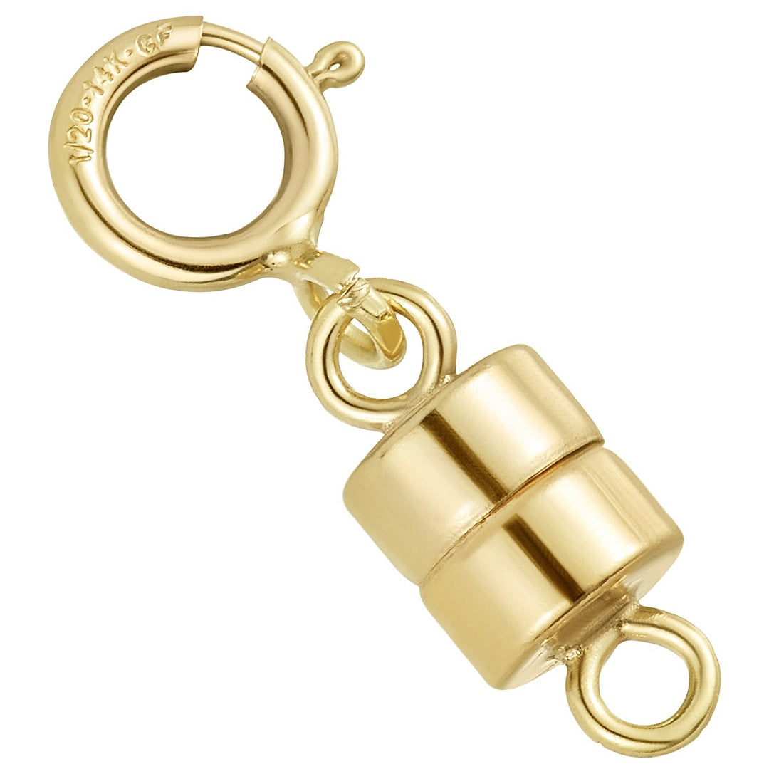 14k gold Tiny Price Tag charm pendant with spring clasp lock
