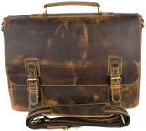 Mens RFID Leather Messenger Bag | 16 Inch Laptop Briefcase Shoulder Satchel Bag