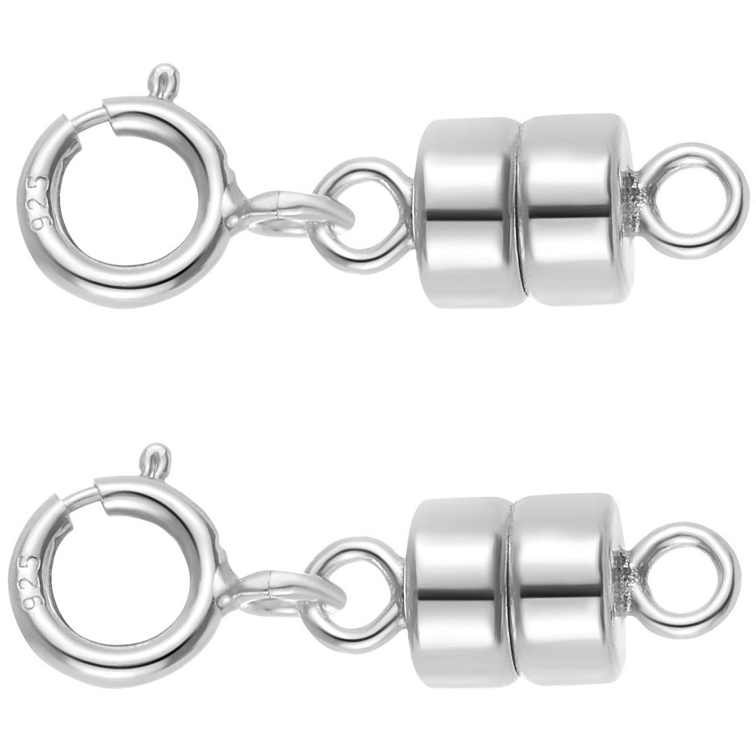 6mm Magnetic Clasp Converter (12 sets) Silver Plate (Convert your