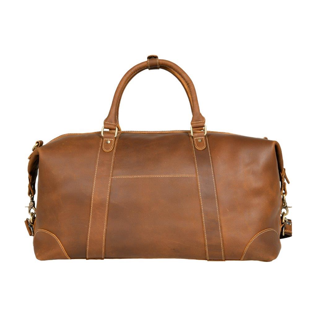 Viosi Malibu 22 inch Genuine Leather Duffel Travel Bag Sports Gym Bag Weekender Overnight Luggage [Black], Men's, Size: One Size