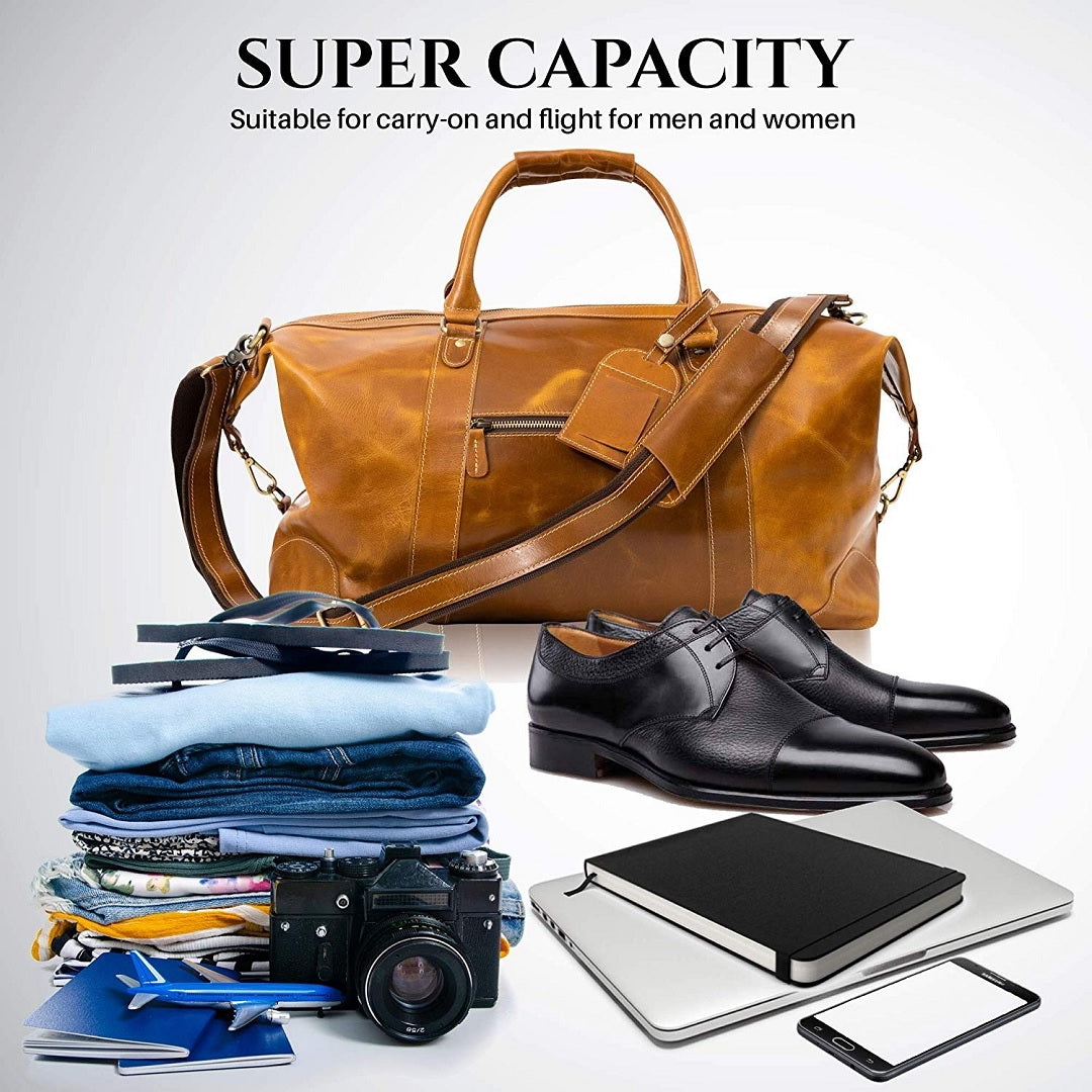 Shop Tiding Leather Duffle Bag Travel Bags De – Luggage Factory