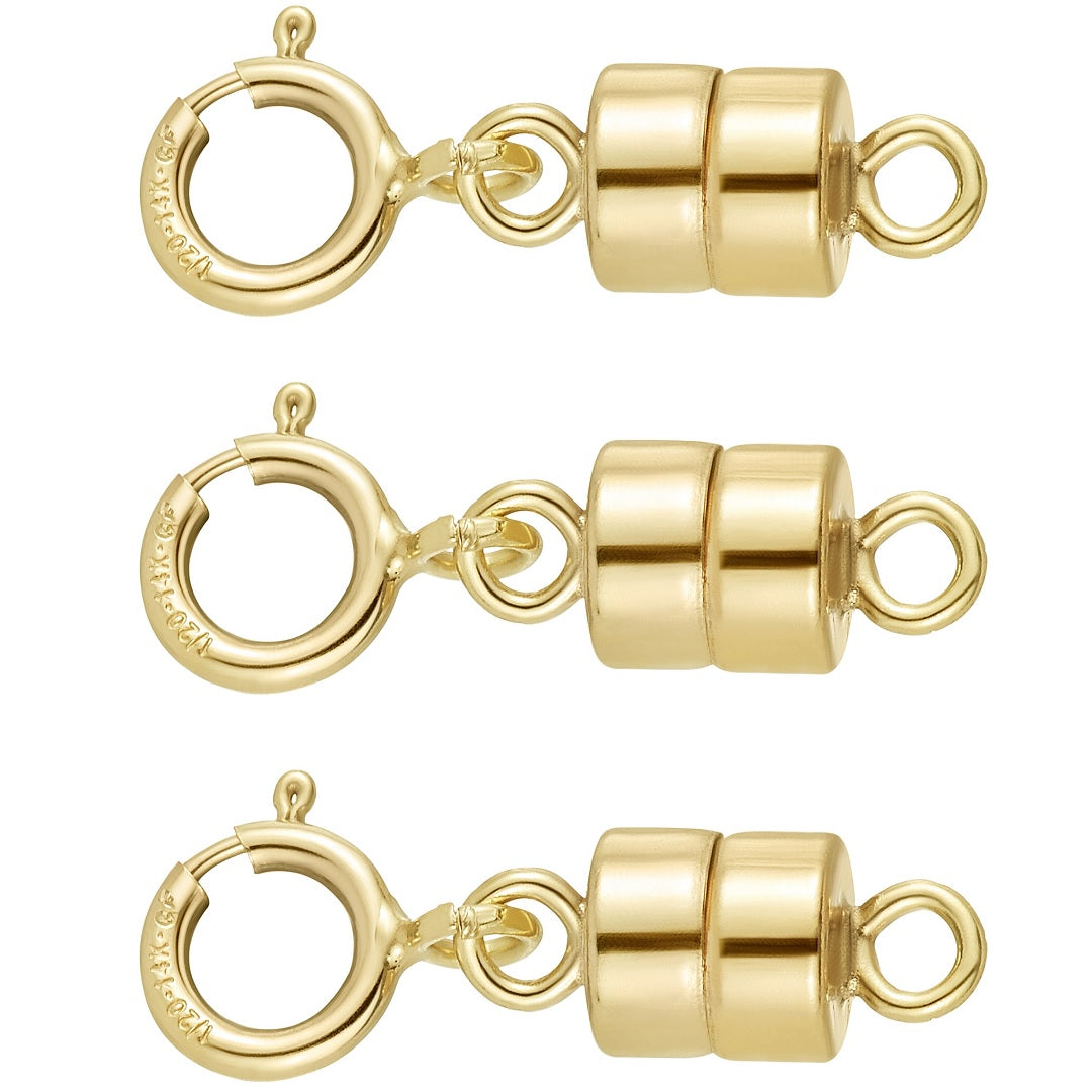  14K Gold Magnetic Necklace Clasps and Closures 925