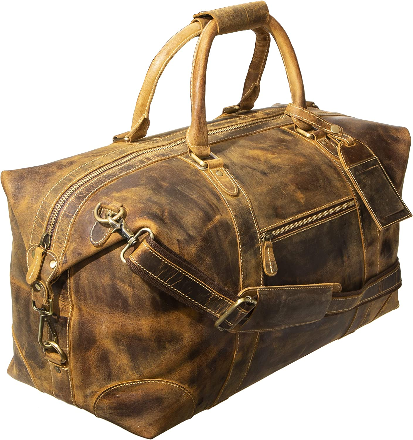 Shop Tiding Vintage Leather Duffle Bag Travel – Luggage Factory
