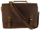 RFID Leather Messenger Shoulder Satchel Bag for Men