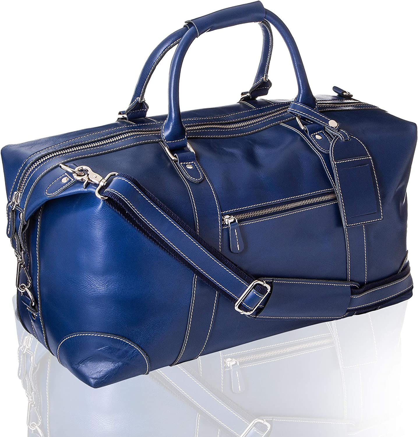 Vintage BOYT Runaways Travel Bag Blue Nylon Overnight Weekender Luggage  Duffle 