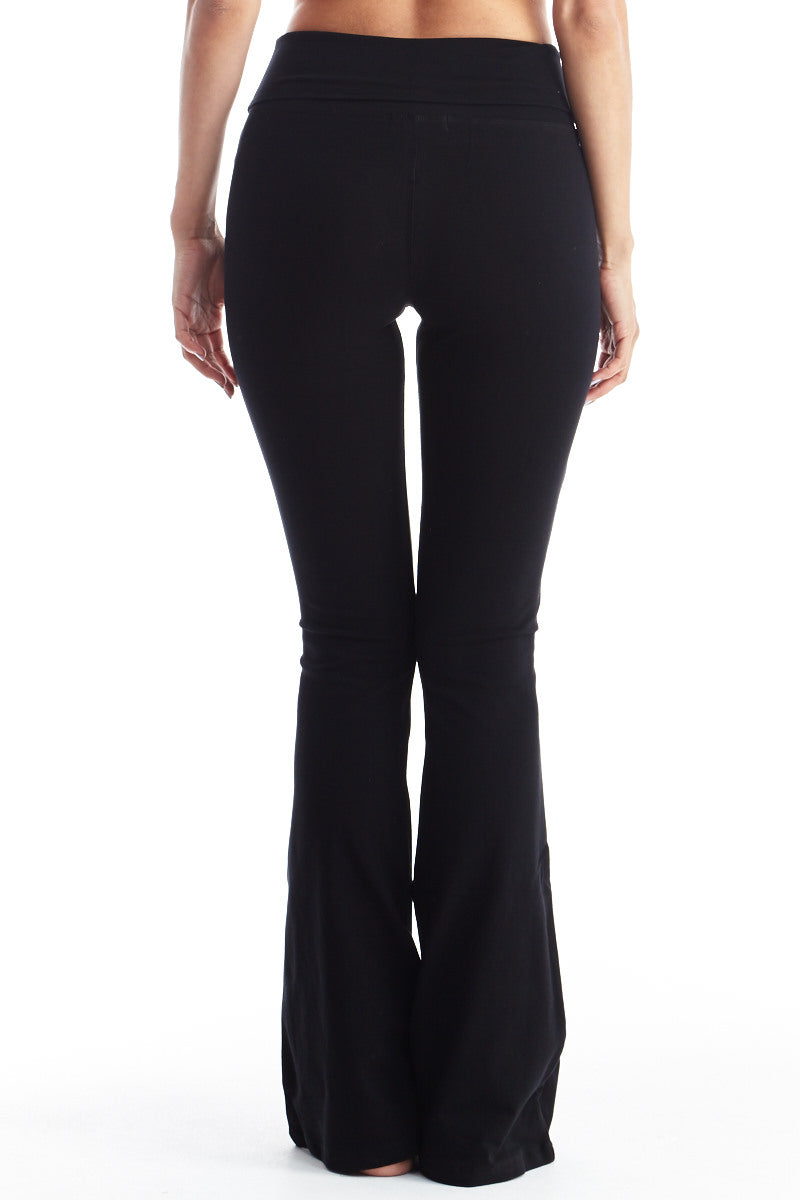 Fold-Over Cotton Yoga Flare Pants – Diva Within Boutique💋