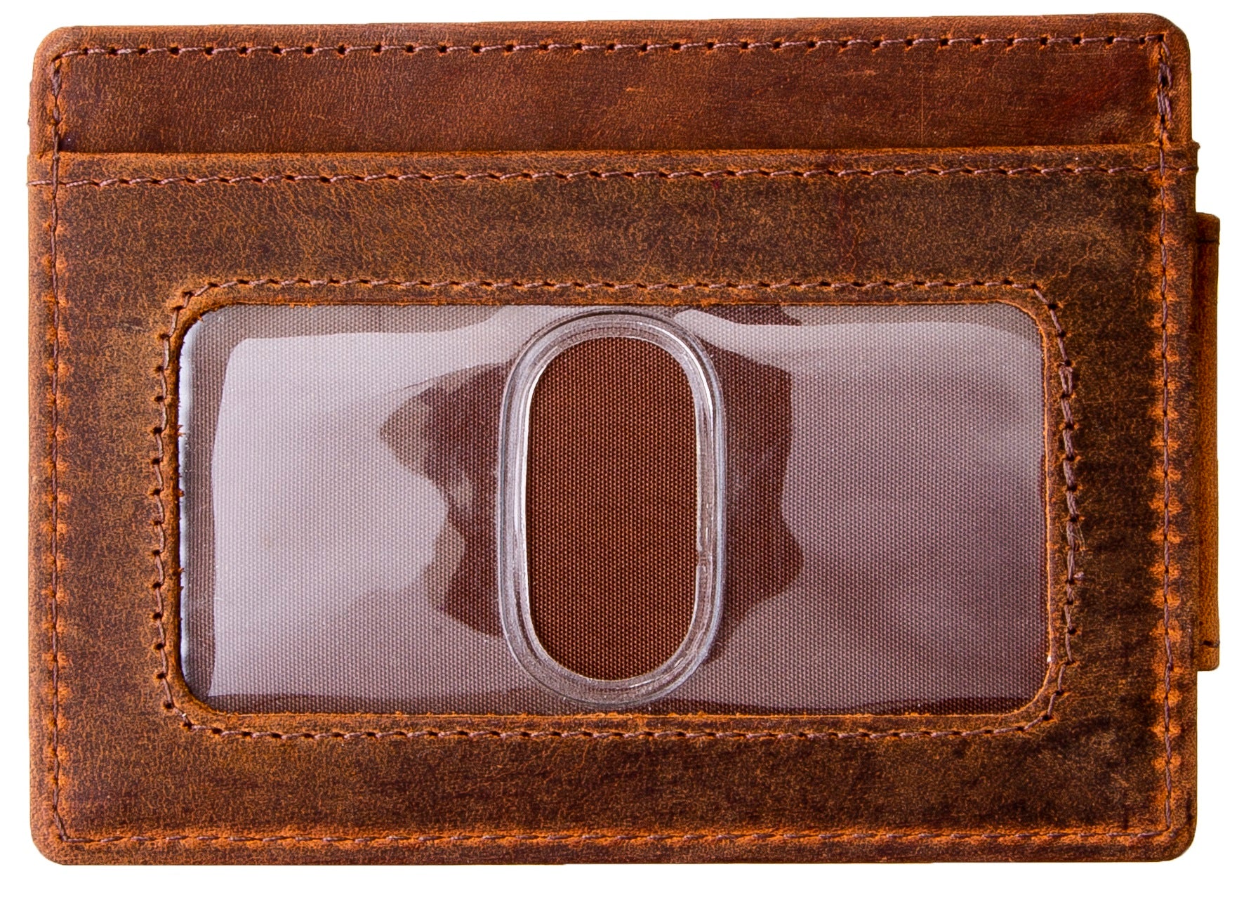RFID Men's Leather Magnetic Front Pocket Money Clip Wallet 