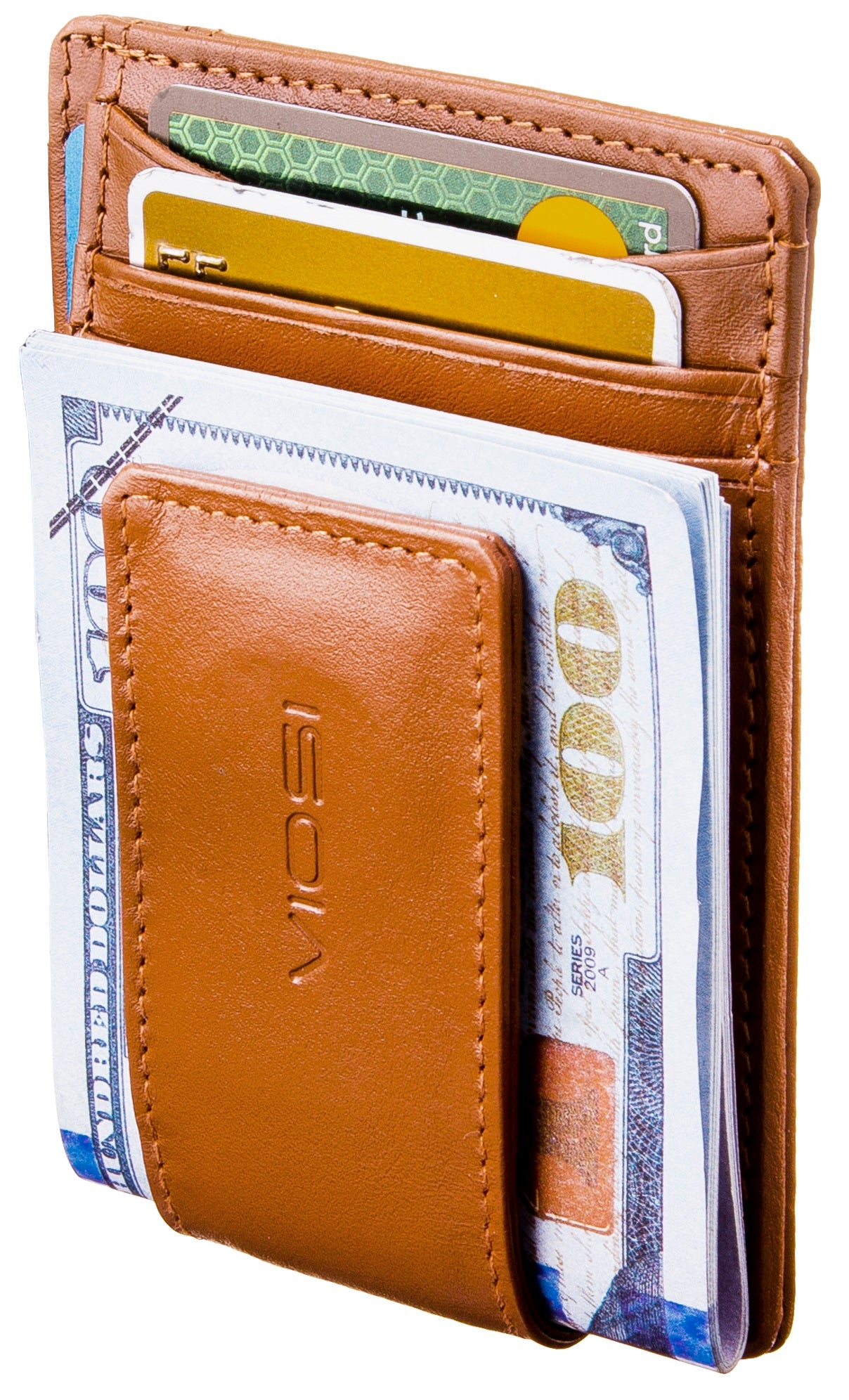 Genuine Leather Money Clip Wallet Navy Blue – Three Sixty Leather